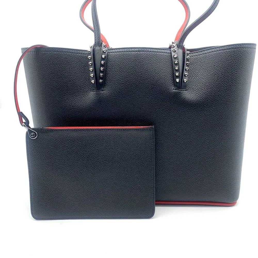 CHRISTIAN LOUBOUTIN Cabata Calfskin Leather Tote Bag